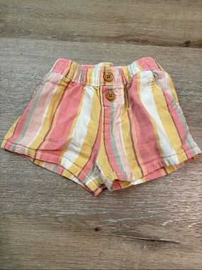 OshKosh B'gosh Pink, Yellow & White Striped Girls' Shorts